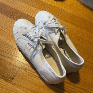 White superga platforms w size 11